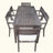 7 Pieces Acacia Wood Outdoor Dining Set With Cushions,Modern 6 Chairs And 1 Large Table, Dining Furniture Set For Lawn, Backyard, Garden Deck,Poolside-1404050035