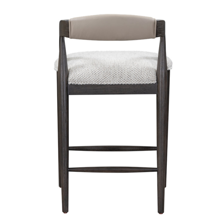 Hollister Upholstred Counter Stool Frothed Latte Performance Fabric, Counter Stool (26" Seat Height)