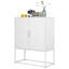 Buffet en métal robuste avec tablettes réglables et conception anti-basculement pour le rangement à la maison-1487270483