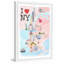 I Love NY Site Map - Single Picture Frame Print-1752784448