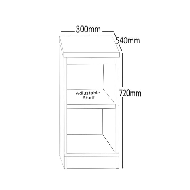 Brenard 72cm H x 30cm W Standard Bookcase, White