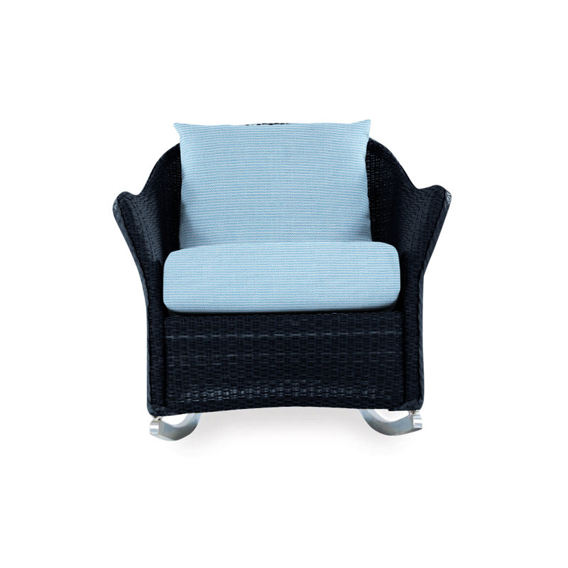 Weekend Retreat Outdoor Rocker Chair, Demo Oatmeal, Ebony