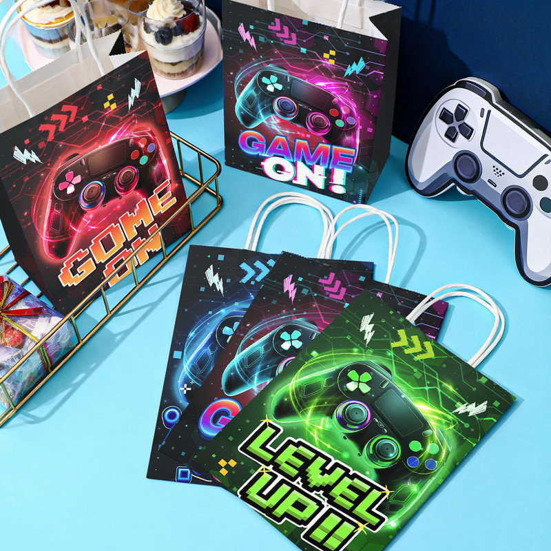 Ensemble de 16 sacs de jeux vidéo, sacs de cadeaux de jeux vidéo