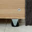 Très grand lit plateforme en chenille gris foncé avec tiroir et tête de lit pour une chambre à coucher sophistiquée et confortable-2140403089