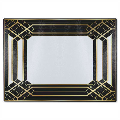 Art Deco Frame Glass Chopping Board