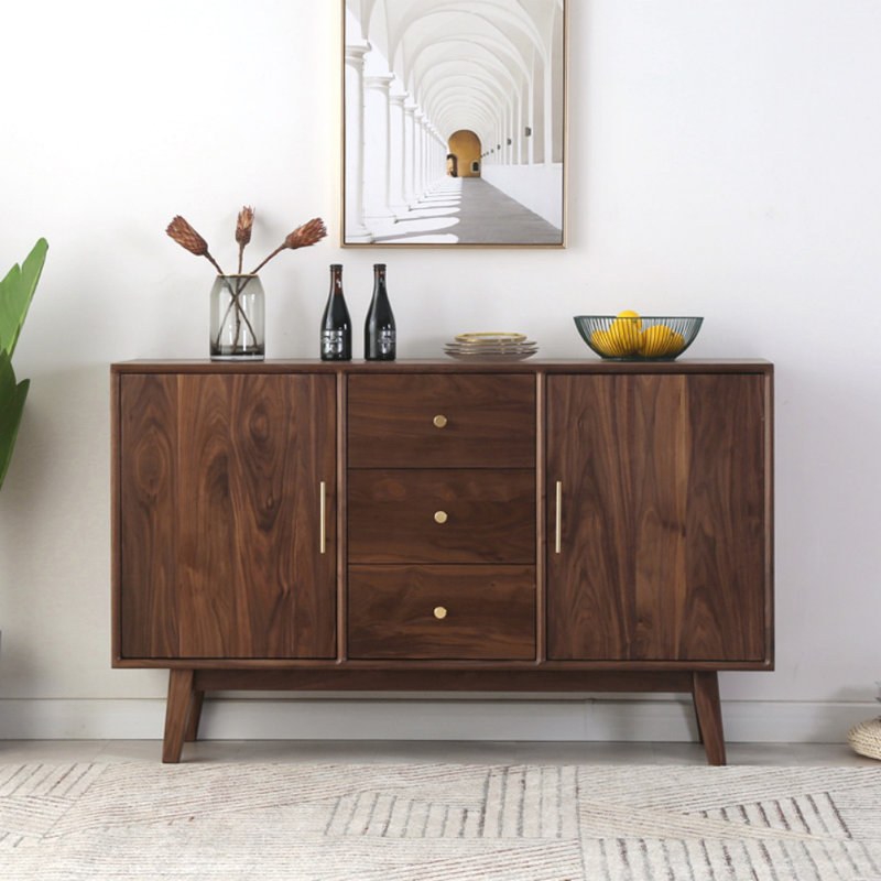 Armoire d'appoint moderne et simple en bois massif
