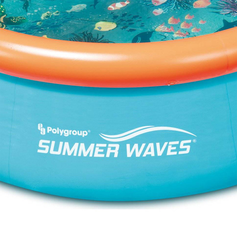 Summer Waves Round Inflatable Pool 30'' H x 96'' W x 96'' L