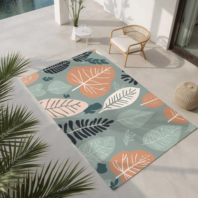 Tapis intérieur et extérieur Driftwood Serenity, Rectangulaire 8 pi x 10 pi