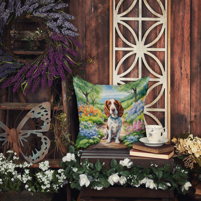 Coussin Welsh Springer Spaniel Spring Path