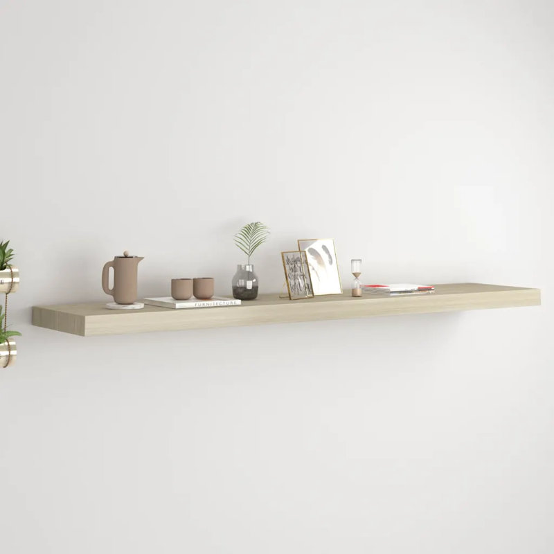 Artamas Floating Shelf, Oak, 3.8cm H x 23.5cm W x 120cm D