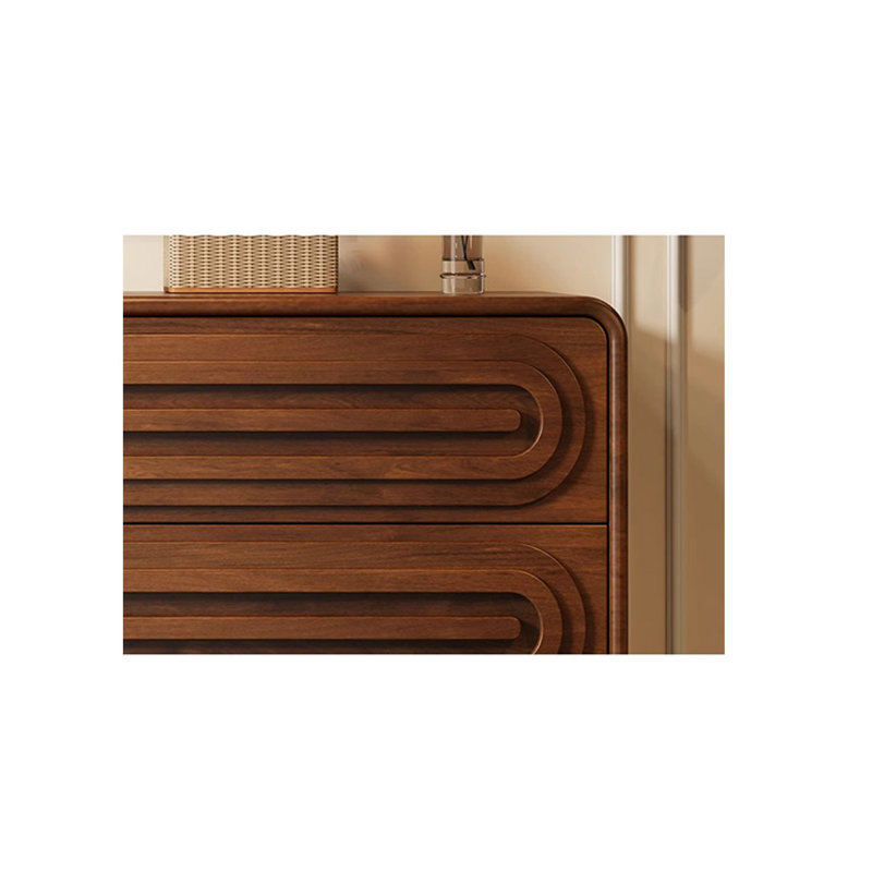 Commode d'appoint nordique de style rétro, Brun