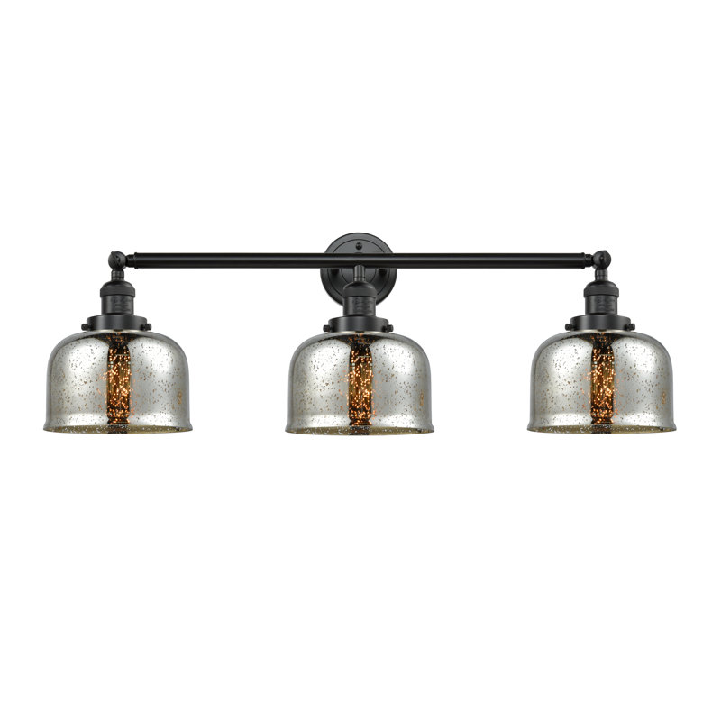 Placencia 3 - Light Dimmable Vanity Light, Silver Mercury, Oil Rubbed Bronze, 6 Watt Vinage LED Bulb