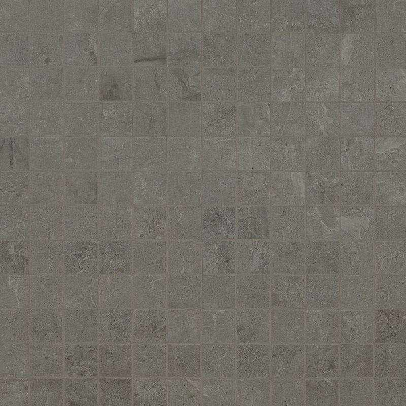 Mirello 12 in. x 12 in. Matte Porcelain Mosaic Floor and Wall Tile, Pewter