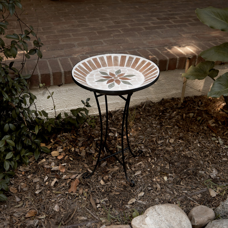 Ulus Glass Mosaic Birdbath