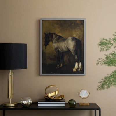 Reproduction encadrée vintage en bois massif LX III
