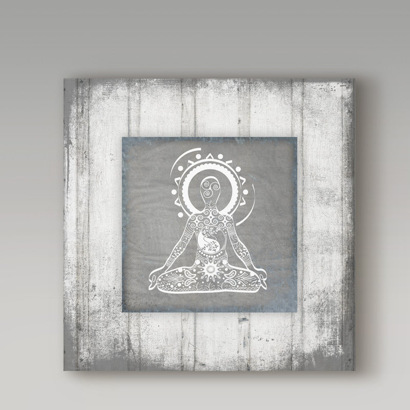 « gypsy yoga framed », reproduction d’impression sur toile tendue, H 14 po x l 14 po x P 2 po