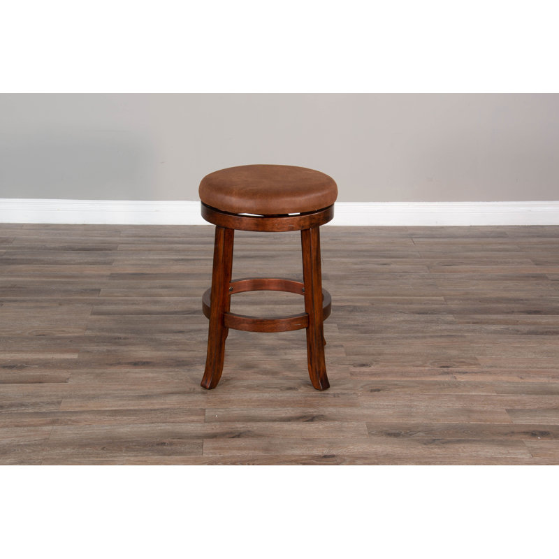 Sears Swivel Upholstered Counter Stool, Counter Stool (24" Seat Height), Dark Chocolate