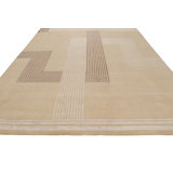 Hand Knotted Geometric Area Rug