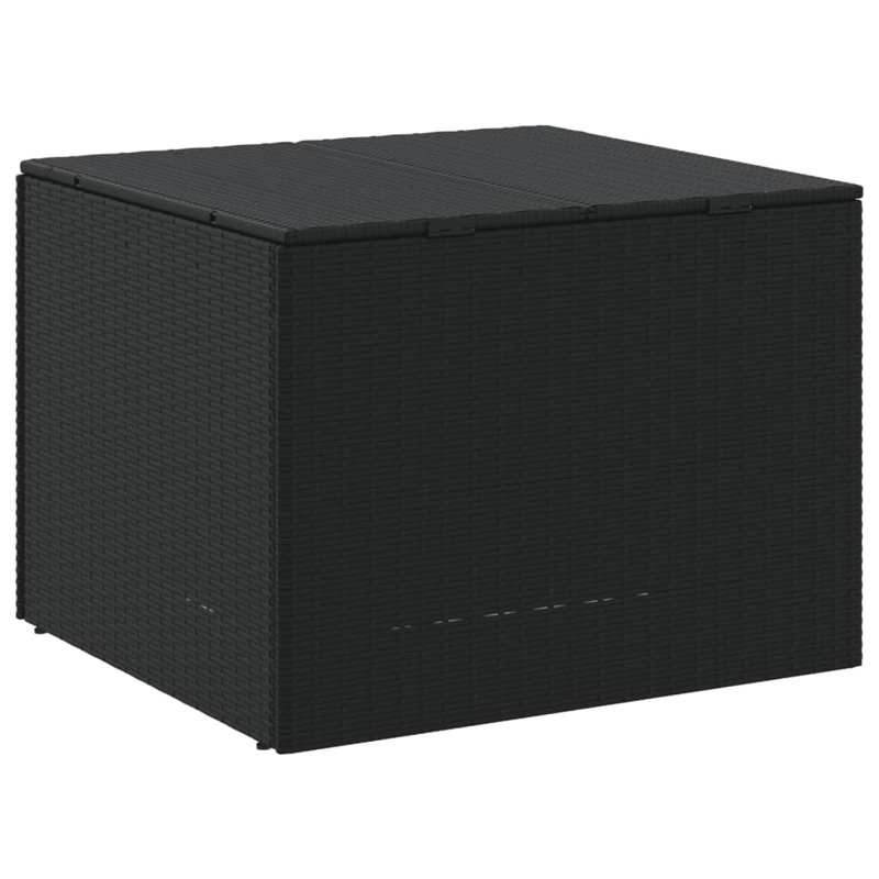 Water Resistant Poly Rattan Deck Box, Black