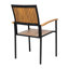 2 chaises. Style industriel moderne avec lattes verticales en bois. Assemblage requis et 2 pièces en métal. Conception. Bois, lattes-71090911