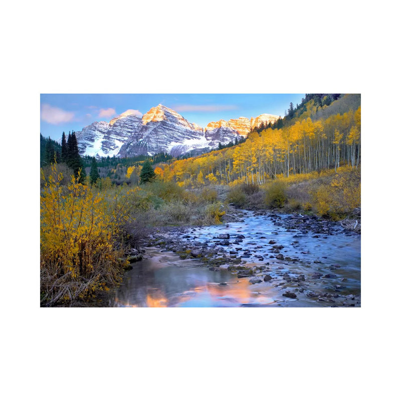 Maroon Bells And Maroon Creek In Autumn, Colorado by Tim Fitzharris - Wrapped Canvas Gallery-Wrapped Canvas Giclée