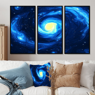 Shimmering Serenade Of Nebula - Space Wall Art Living Room Set