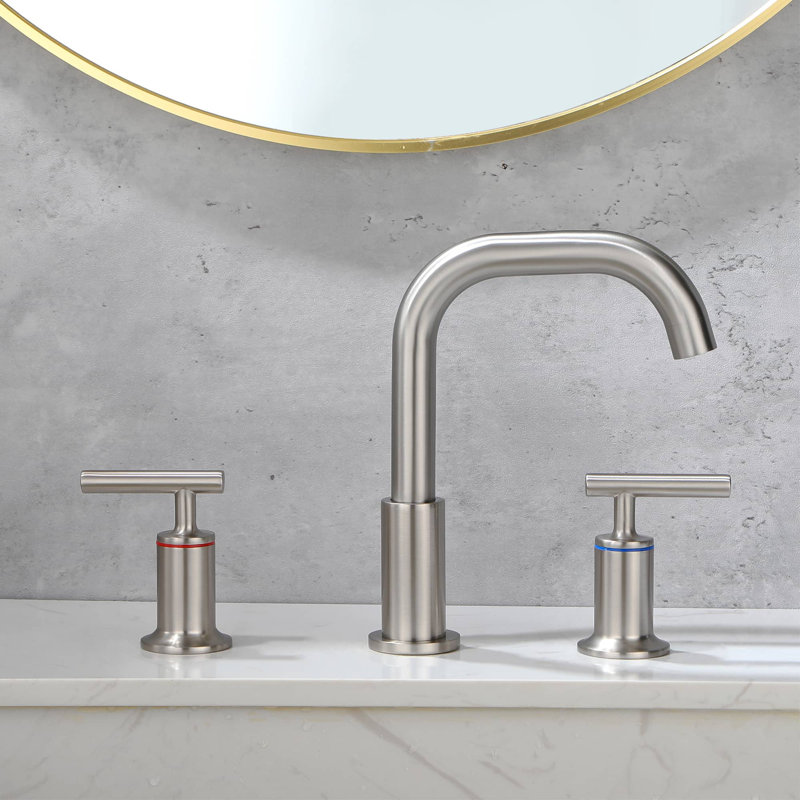 2-handle Bathroom Faucet, Brushed Nickel
