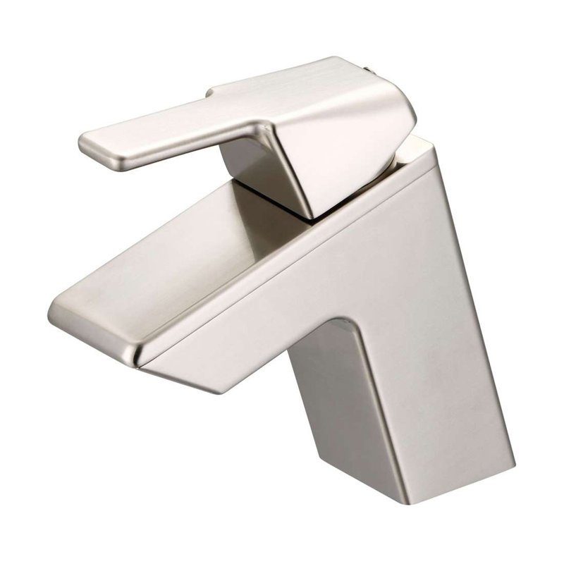 Robinet de salle de bains monotrou avec ensemble de drainage, Nickel brossé