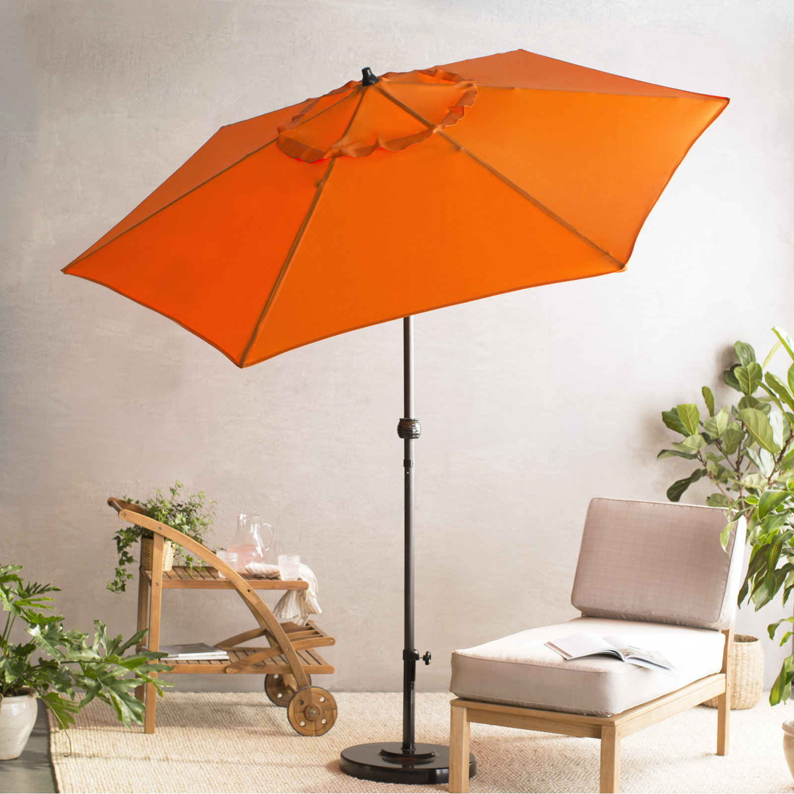 Toscana 90'' Outdoor Umbrella, Tuscan Orange
