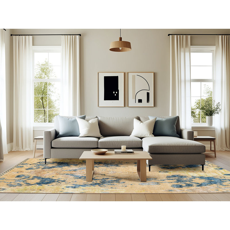 Tapis abstrait moderne 5230, Rectangle 6 pi x 9 pi