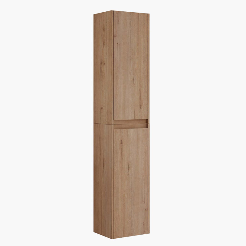 12" Bathroom Side Cabinet, 2-Soft Close Doors, Float Mounting Design, 12*2, Brown