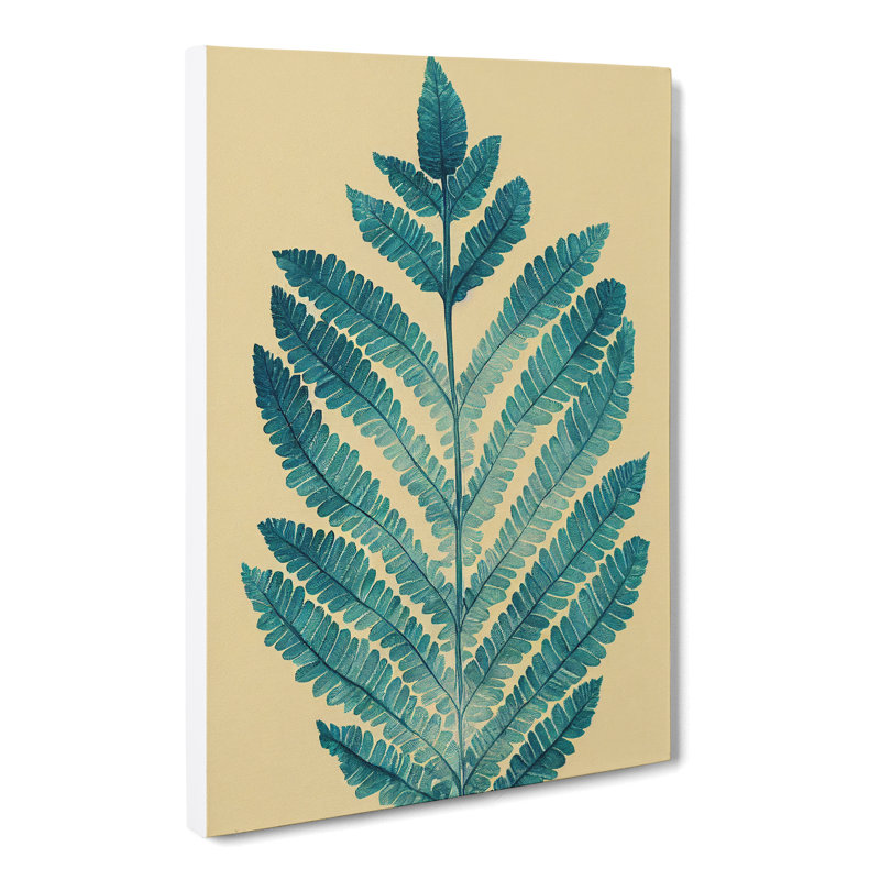 Mohit Retro Fern Leaf Vol.2 - Wrapped Canvas, 50cm H x 35cm W