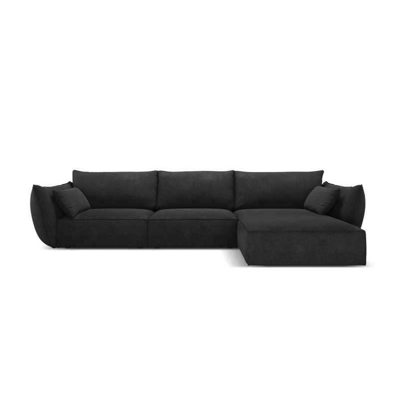 Aeneus 4 Seater Corner Sofa , Black