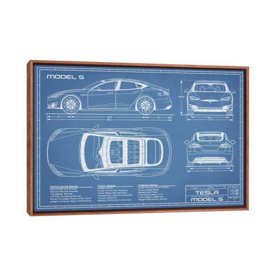 " Tesla Model S (2016-2020) Blueprint "