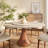 Round Dining Elegant Sintered Stone Table Set With Rotating Lazy Susan And 6 Upholstered PU Chairs For 4-8-684299269-699958558