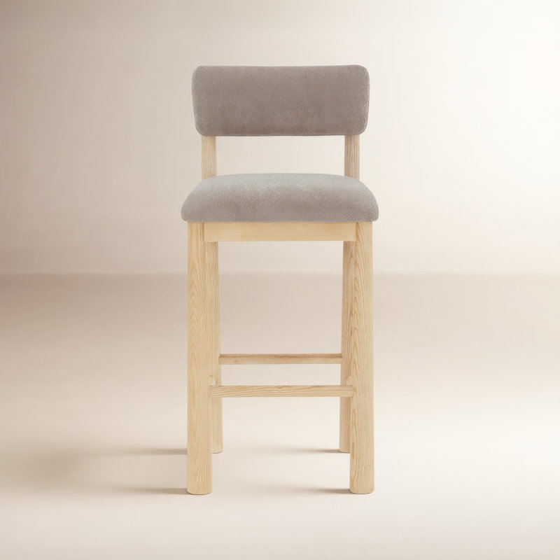 Boston Boucle Counter Stool, Light Brown, Bar Stool (30” Seat Height)