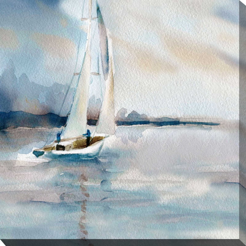 «Panoramic Coast» par Carol Robinson - reproduction d'art sur toile tendue, L 18 po x H 18 po, Toile tendue
