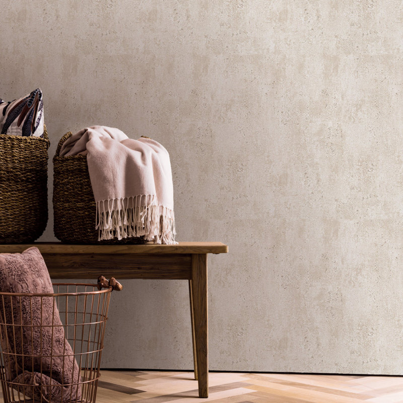 Norbie Industrial Effects Glass Stone Distressed Effect Wallpaper Roll 10.05m x 53cm, Beige