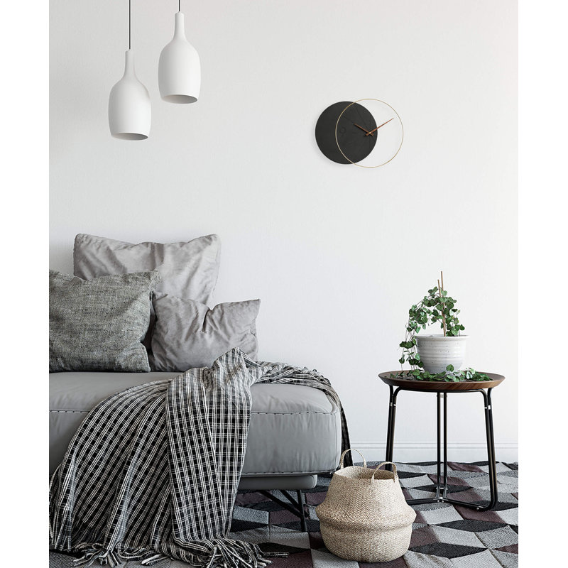 Wood Wall Clock, Black