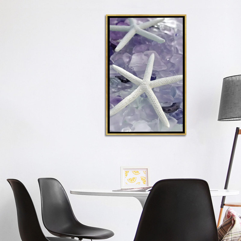 Verre de mer 1 - mauve 6 pièces, Cadre flottant doré, H 40 po x l 26 po