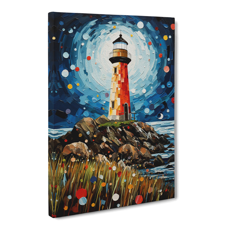 Lighthouse Dadaism Art - Wrapped Canvas, 60cm H x 40cm W x 3cm D