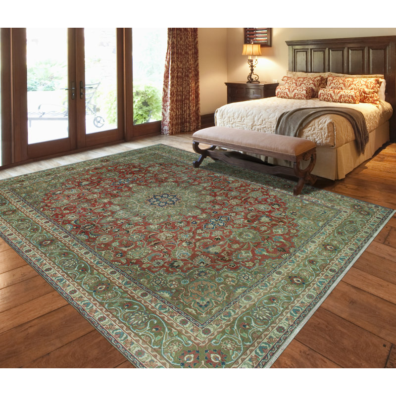 Tapis rouille finement vieilli Kaymarie