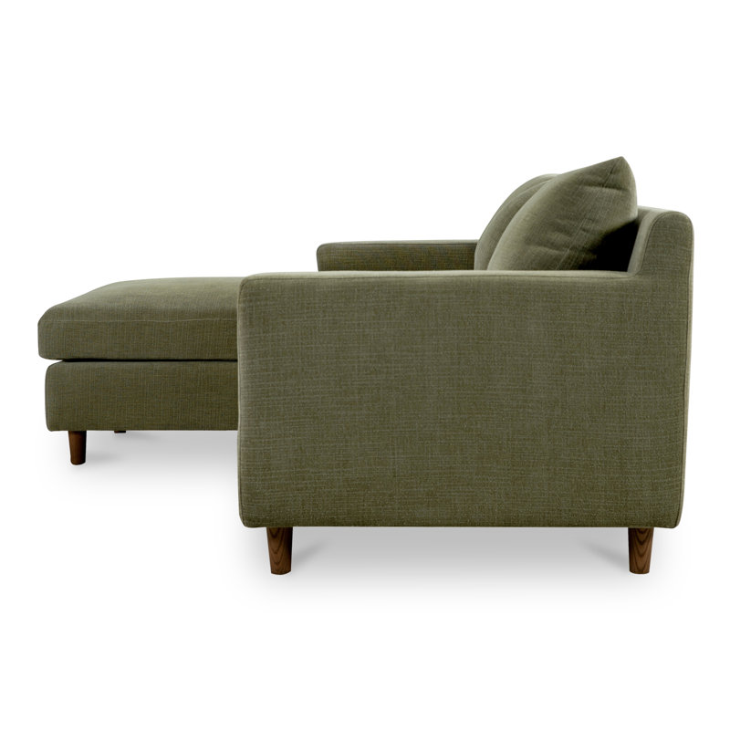 Alania Sectional, Left Hand Facing, Olive Green Crypton® Chenille