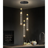 Luminaire suspendu en cristal à 3 lumières DEL