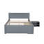 Lit plateforme double avec tiroir et deux tablettes-676724905