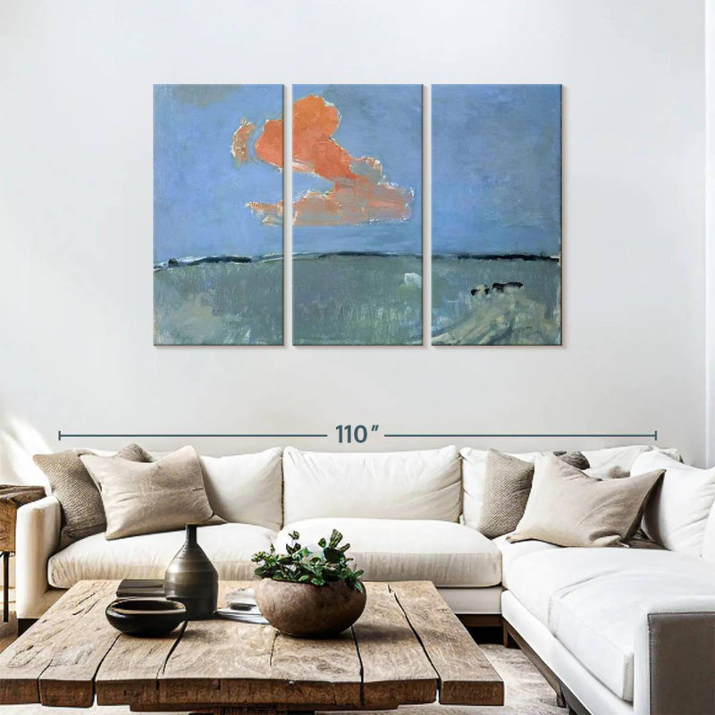 Avery, le nuage rouge, H 48 po x l 74 po