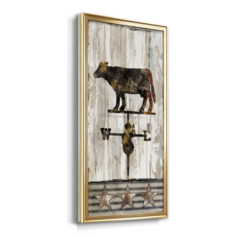 " The Daily Report " Painting Print, 42.5" H x 22.5" W x 1" D, Gold Framed Canvas