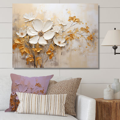 Beige And Gold Seasonal Flowers Blooming