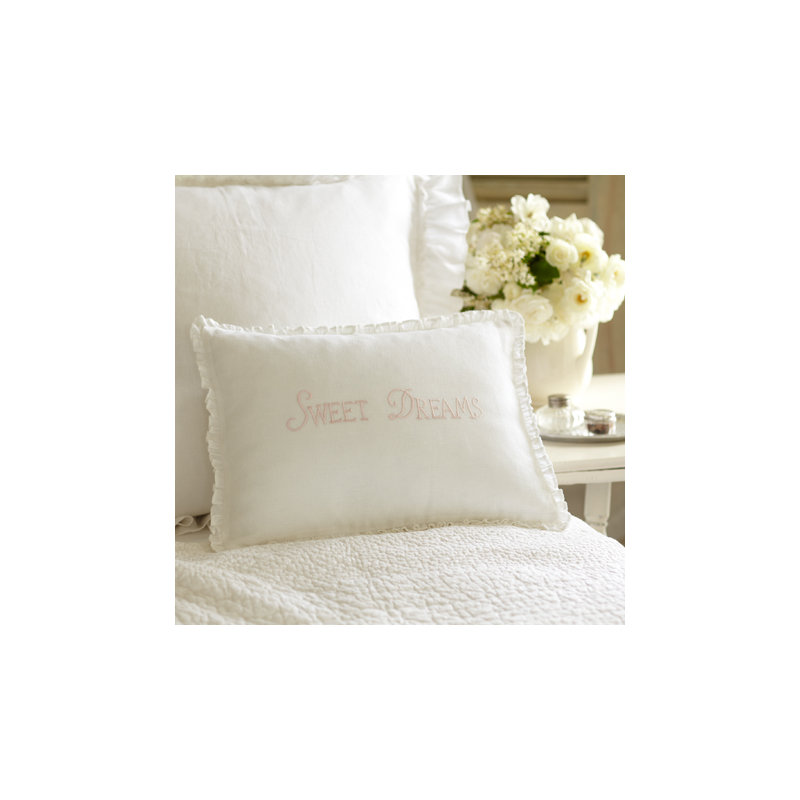 Sweet Dreams Linen Down Lumbar Pillow, Pink