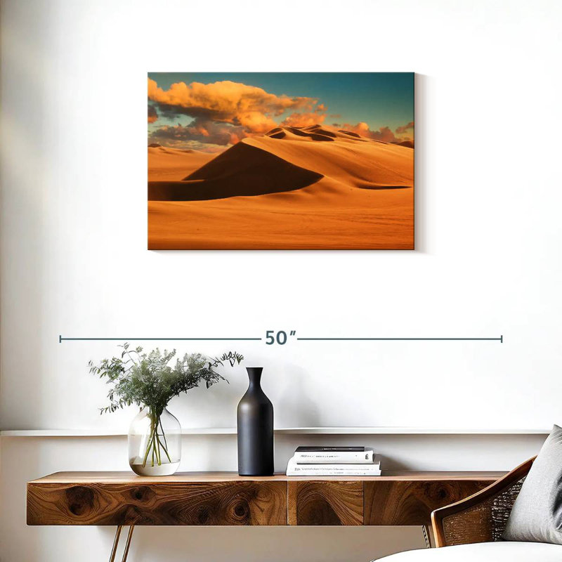 Dunes de sable du désert d'Alvord au coucher du soleil, H 20 po x l 30 po